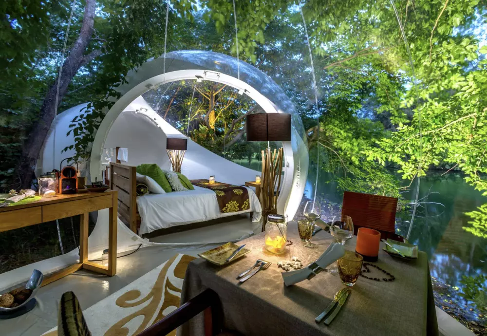 clear camping bubble tent