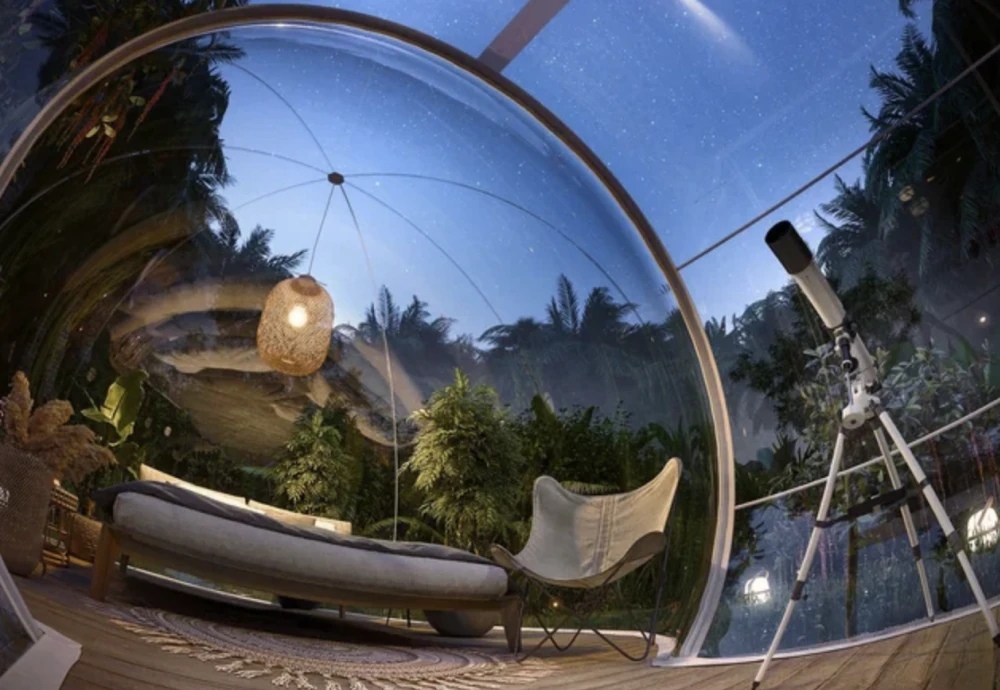 living in a bubble tent