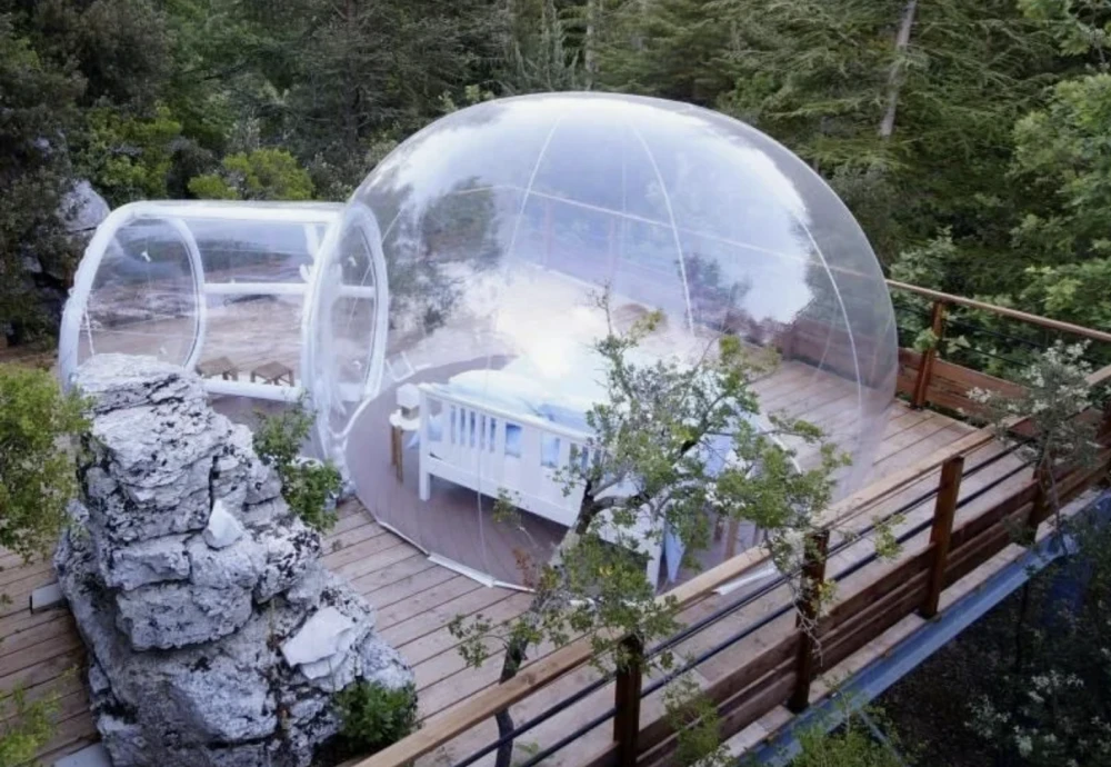 living in a bubble tent