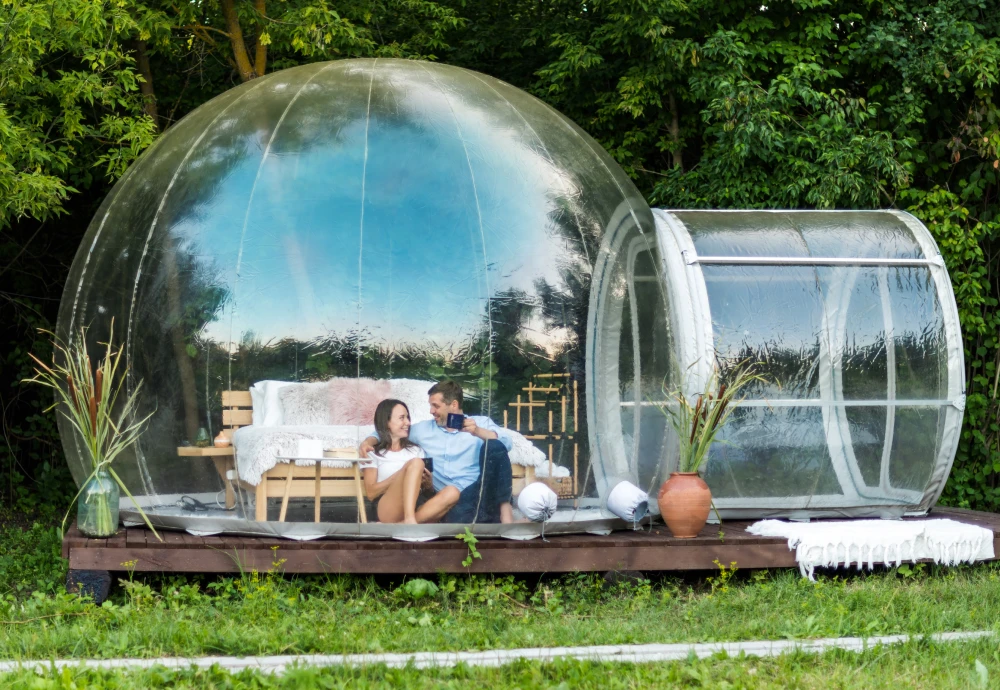 clear inflatable bubble tent